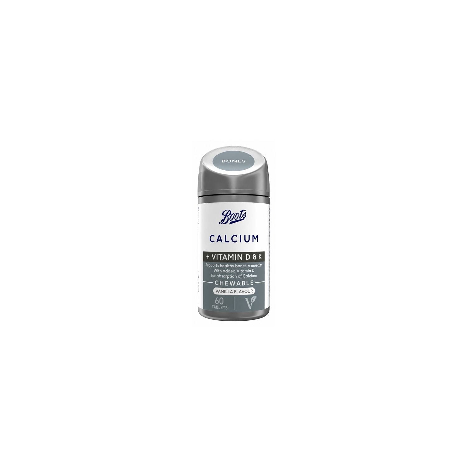 Boots Calcium chewable tablets vanilla 60 - British product