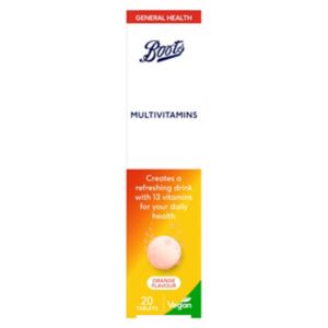 Boots Boots Multivitamin Brusetabletter Oransje 20 tabletter - Kjøp online på McGrocer