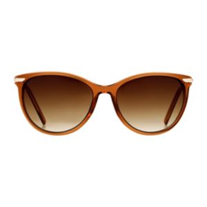 Boots Damen Mode-Sonnenbrille Kristall Blass-Pfirsich Goldrahmen