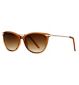 Boots Damen Mode-Sonnenbrille Kristall Blass-Pfirsich Goldrahmen