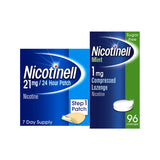 Nicotinell stop smoking bundle lozenges and patches, imported from the UK