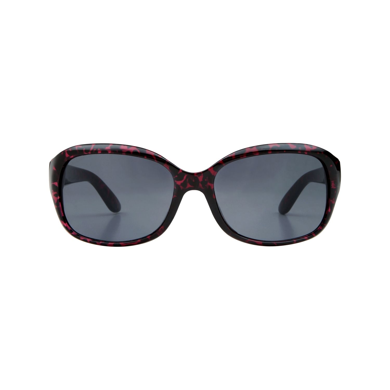 Boots polarised sunglasses crystal purple black animal print, UK version