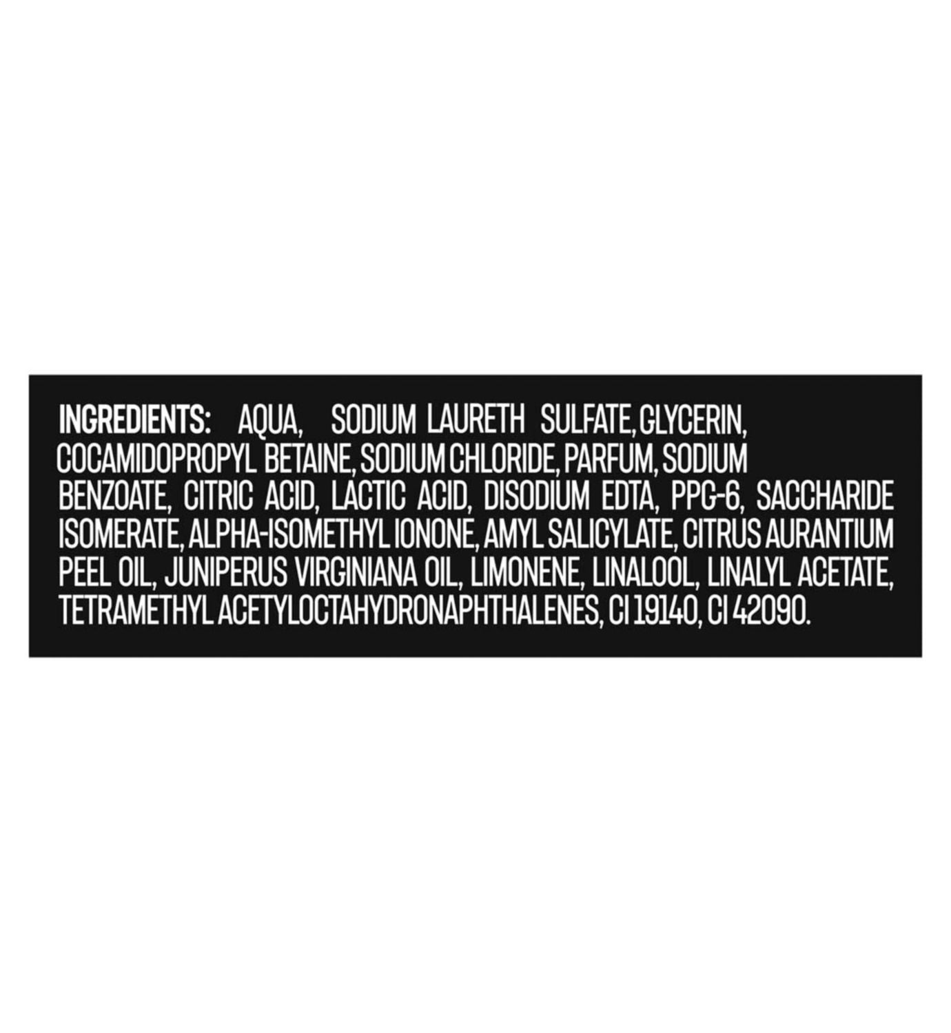 Lynx Black Shower Gel 500ml plastic bottle, UK version.