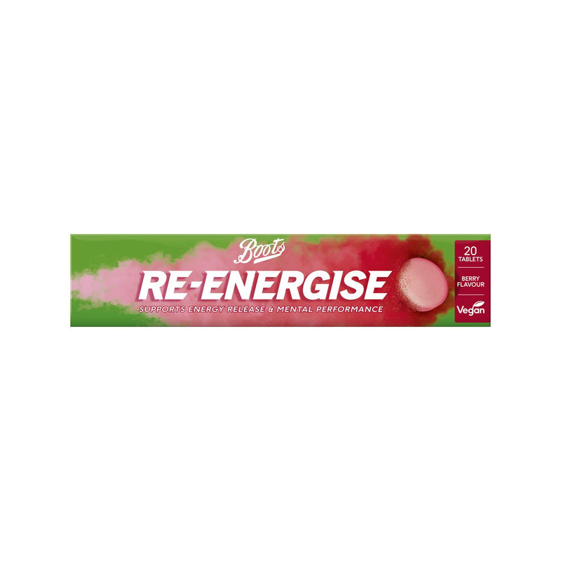Boots Re-Energise Berry flavoured effervescent tablets 20 - British product