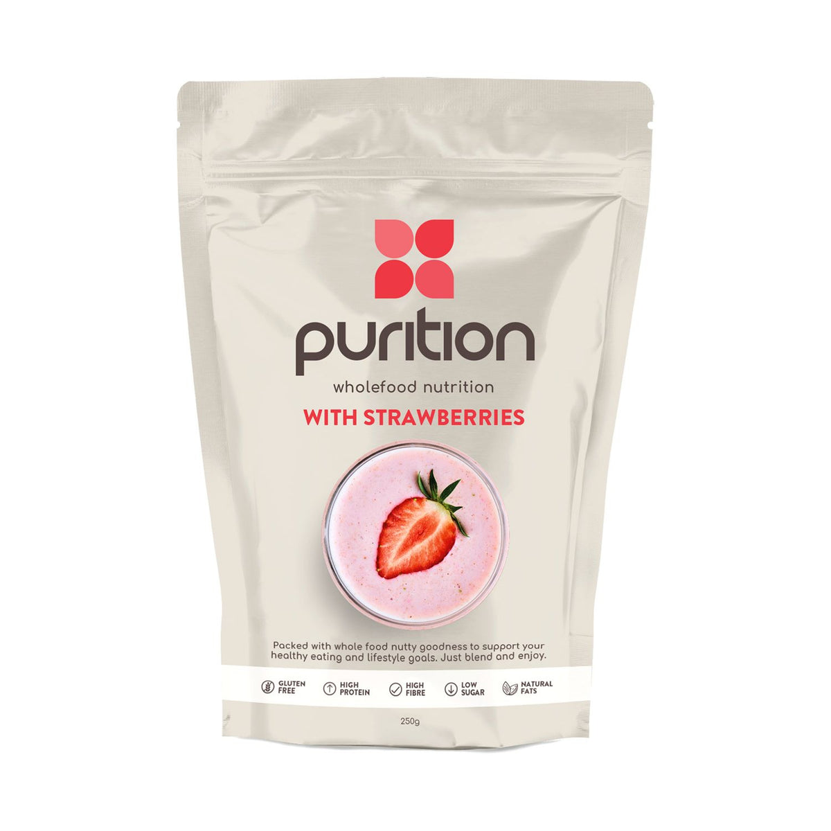 Purition strawberry meal replacement powder 250g - British product
