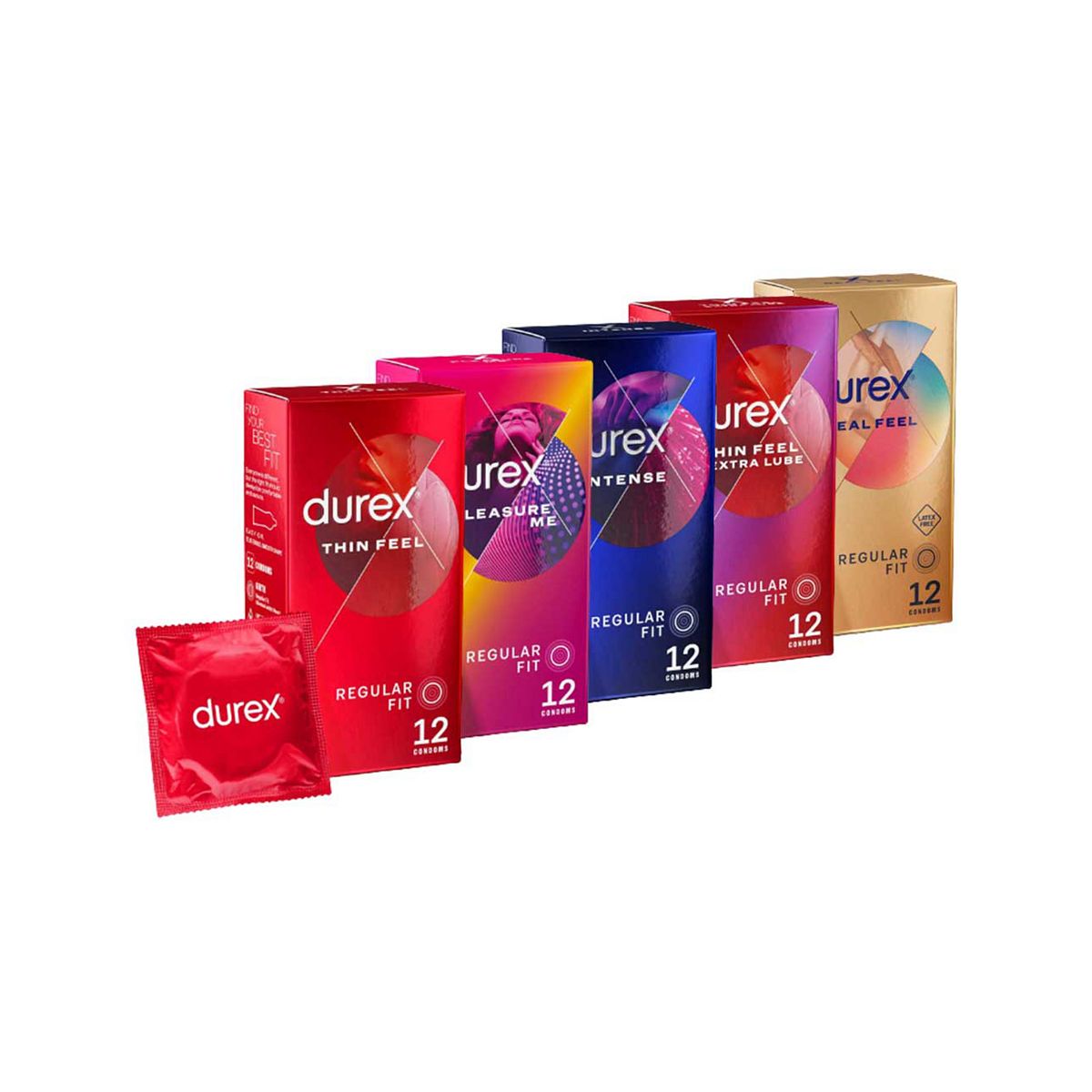 Durex Condoms Variety Bundle (5 x 12 Pack) GOODS Boots   