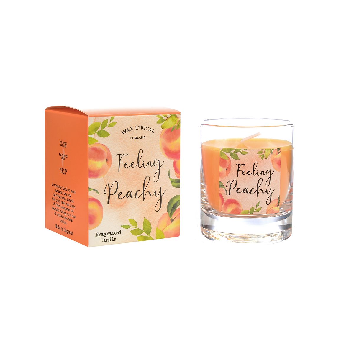 Wax Lyrical Fruit Collection Candle Wax Filled Glass Feeling Peachy 132g GOODS Boots   