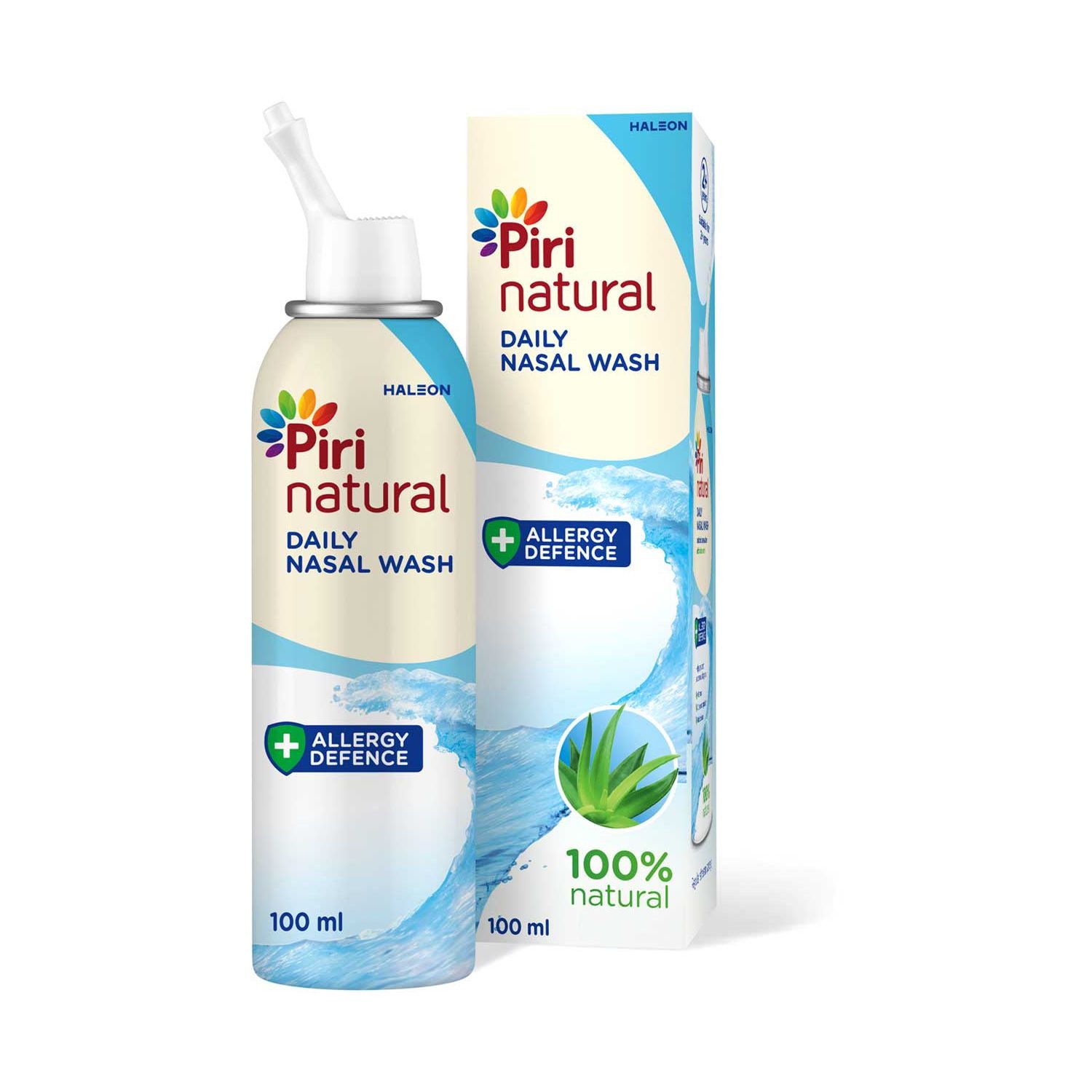 PiriNatural Breathe Clean daily nasal wash 100ml (British brand)