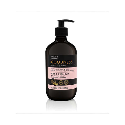 Boots Baylis & Harding Goodness Rose & Geranium Naturlig håndsåpe 500ml- Kjøp online hos McGrocer