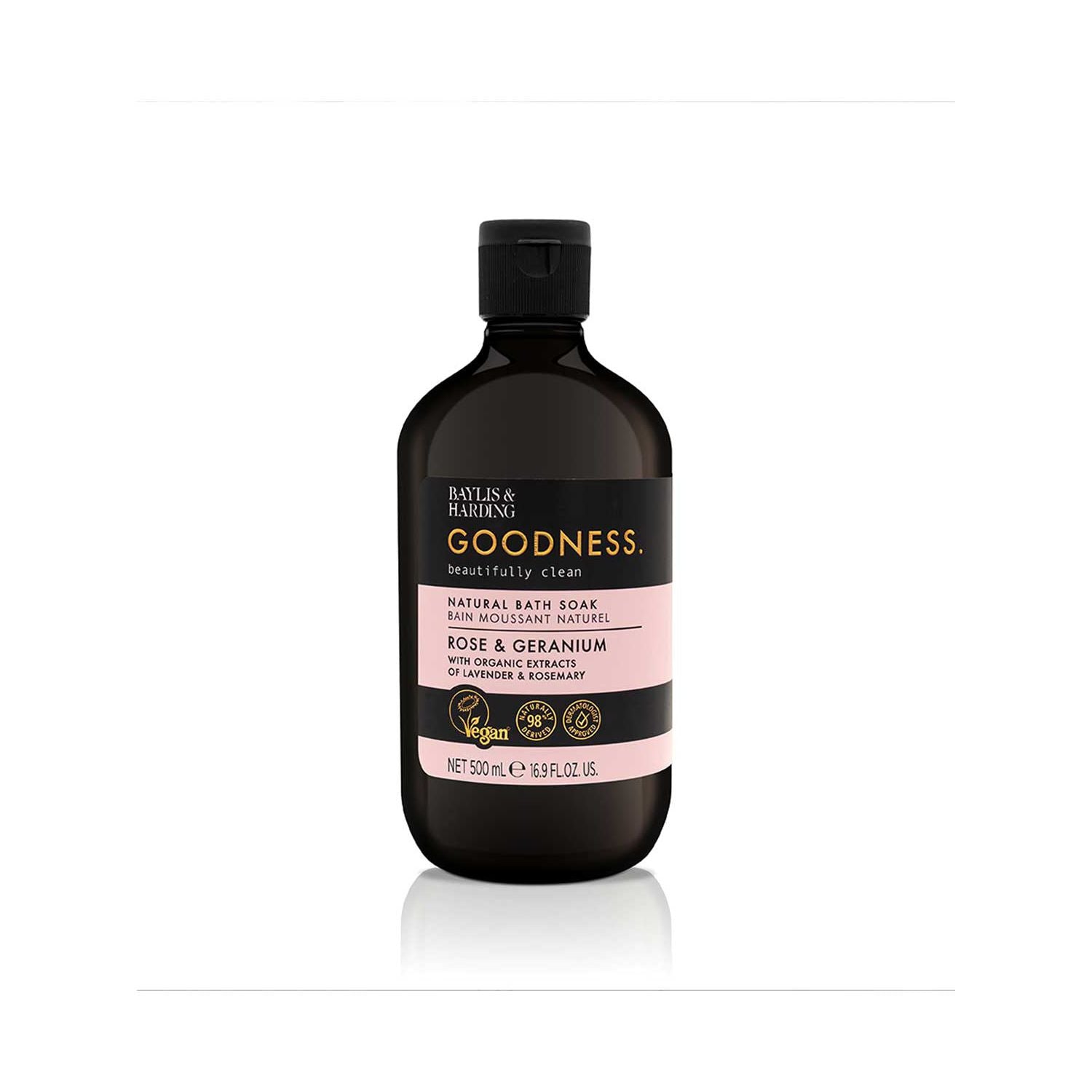Baylis & Harding Rose & Geranium Bath Soak 500ml (British brand)