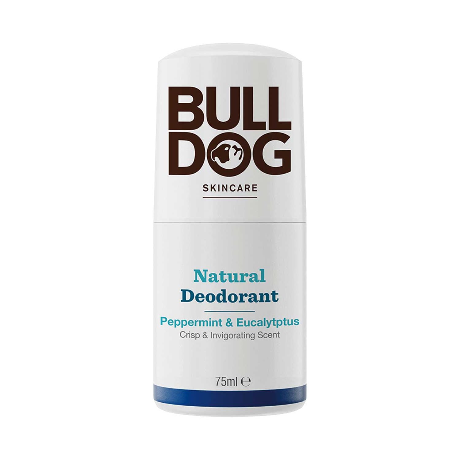 Bulldog Skincare Peppermint & Eucalyptus Roll On Natural Deodorant For Men, 75ml