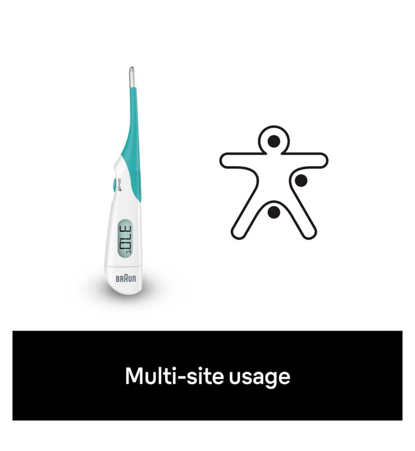 Braun Digitales Hochgeschwindigkeits-Thermometer PRT1000 - Britisches Produkt
