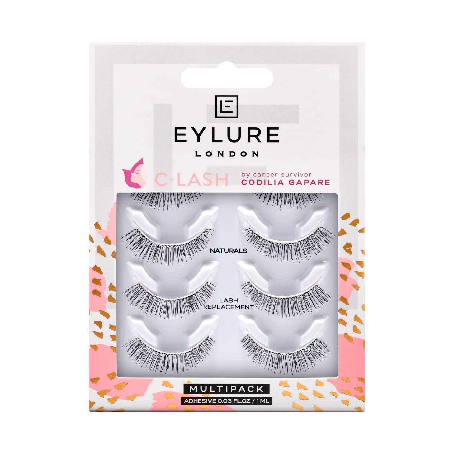 Eylure C-Lash Naturals false eyelashes 4 pairs - British product