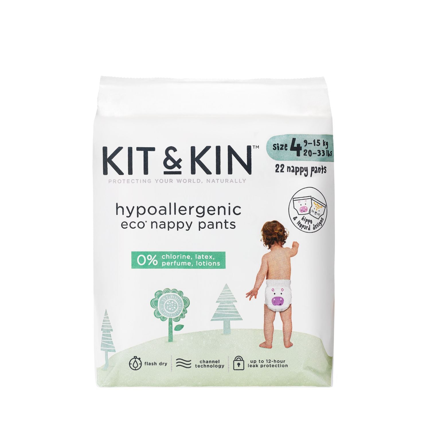 Kit & Kin size 4 hypoallergenic nappy pants 22 pack (British brand)