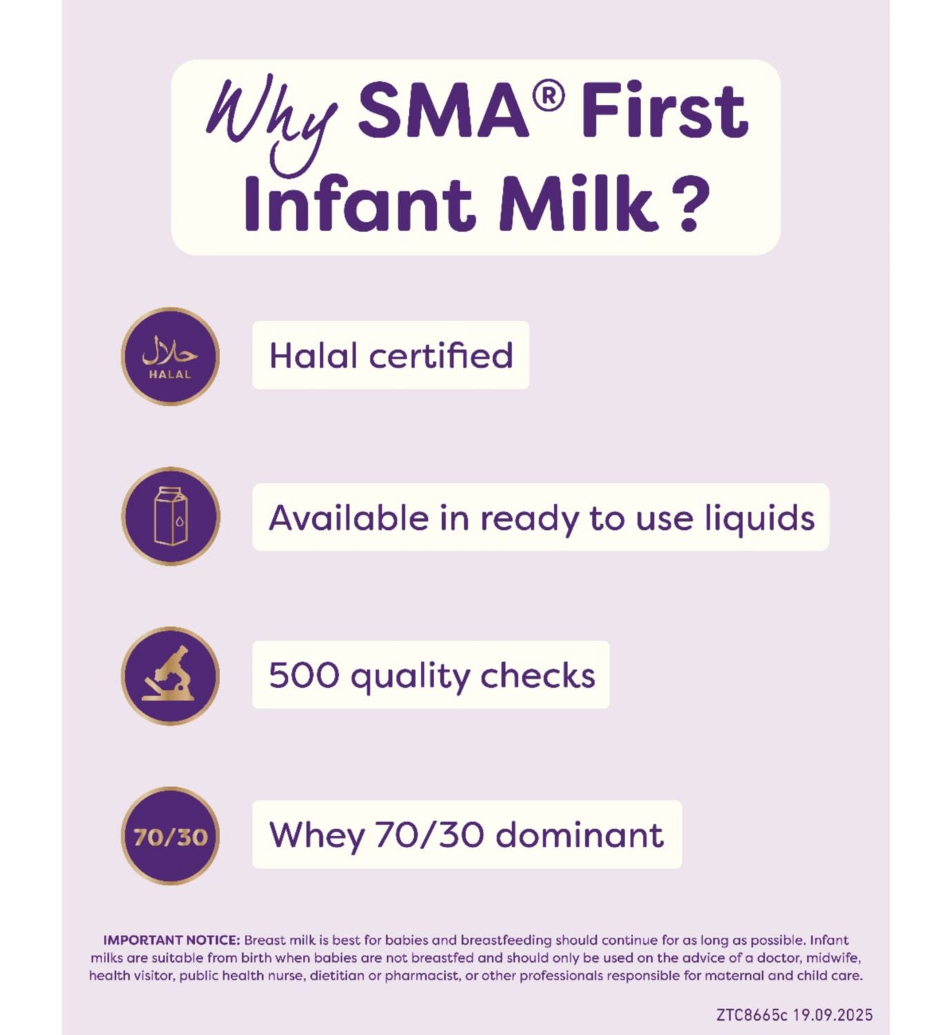 SMA First Infant Milk Ready-To-Use Formula 200ml (British brand)