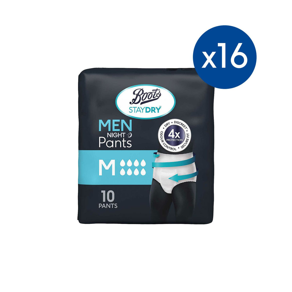 Boots Staydry Men Night Pants Medium 160 pants - British product