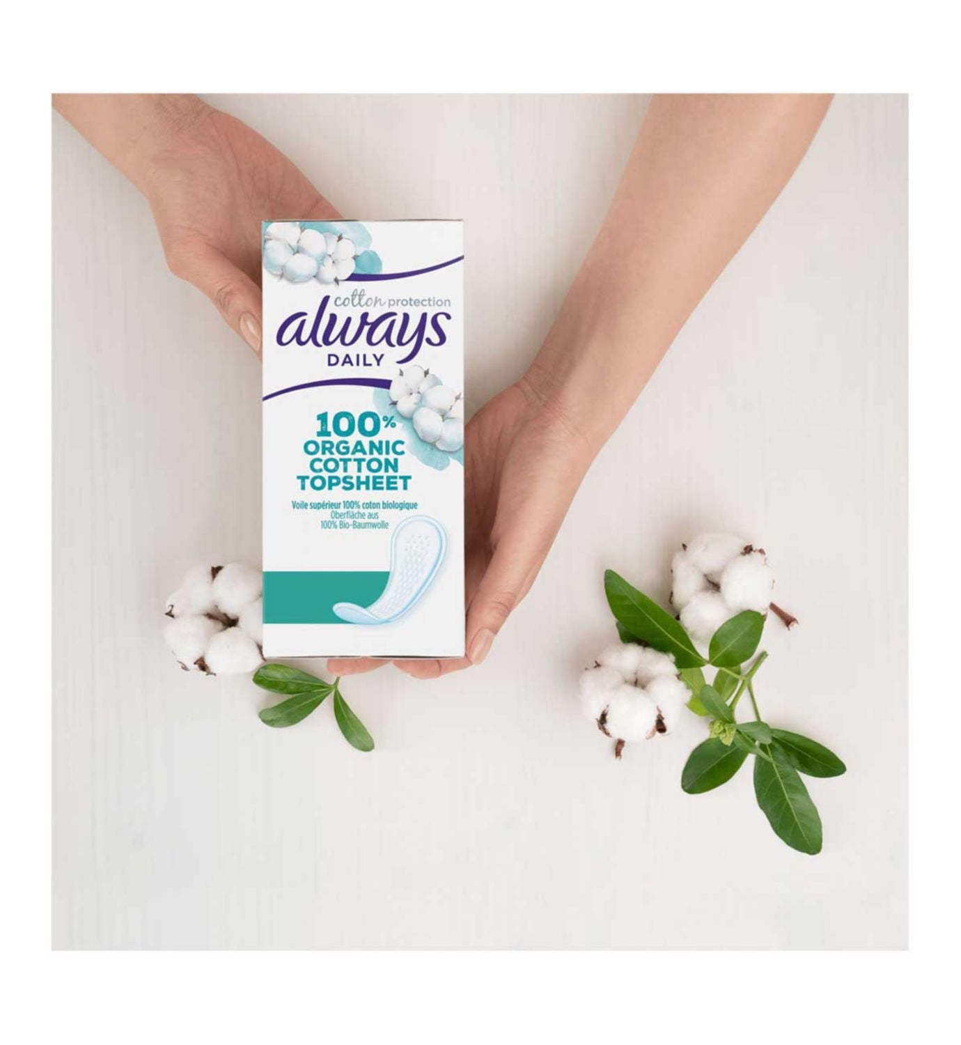 Always Dailies Cotton Protection panty liners normal 28 count, imported from the UK