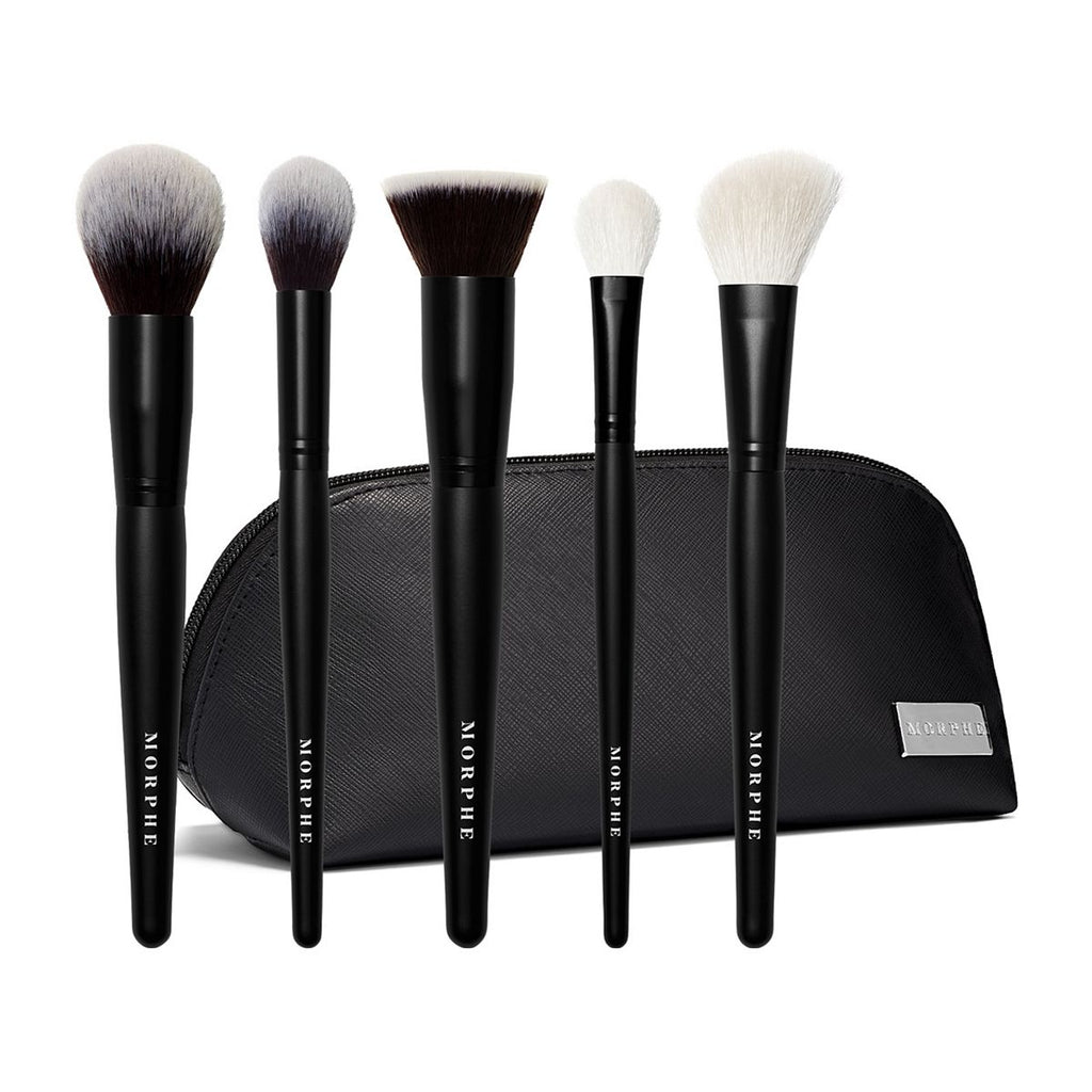 Morphe Face The Beat 5 Piece Brush Collection and Bag