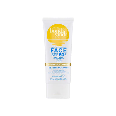 Lotion solaire Bondi Sands pour le visage SPF 50+ sans parfum 75 ml