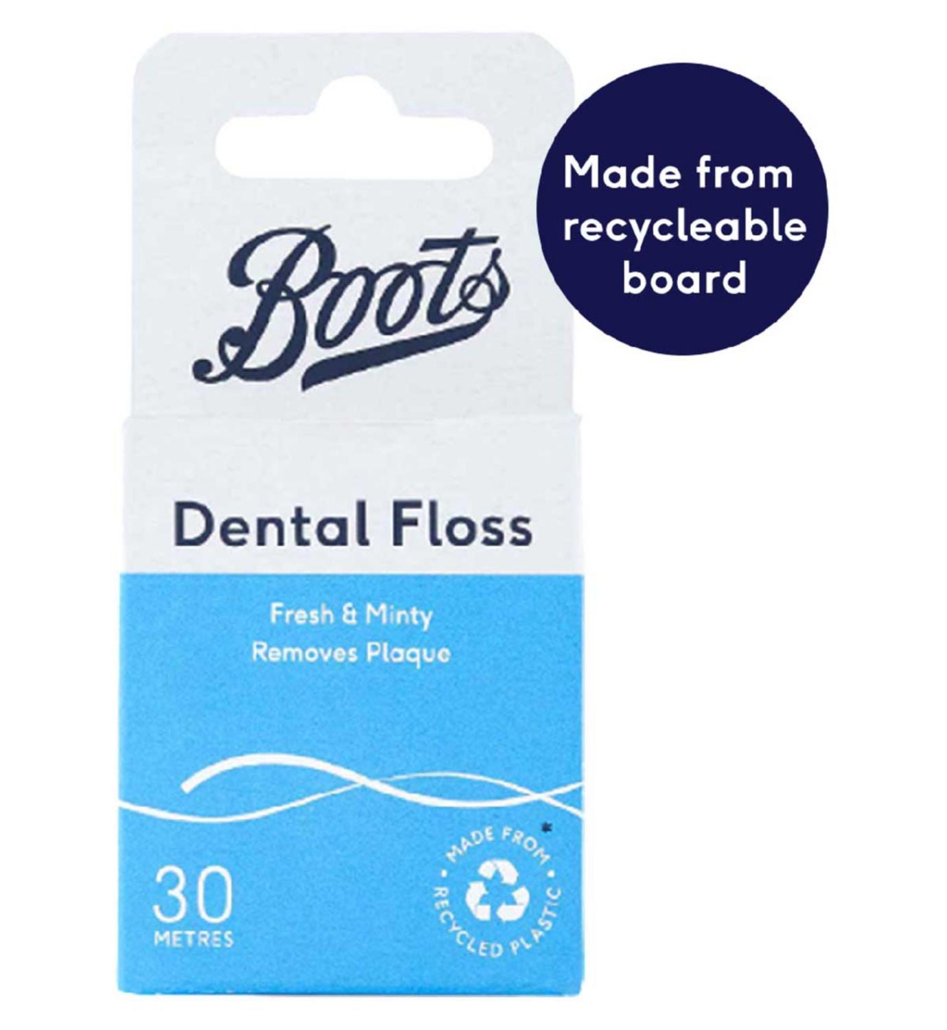 Ruban dentaire quotidien Boots 30m hygiène bucco-dentaire - produit britannique