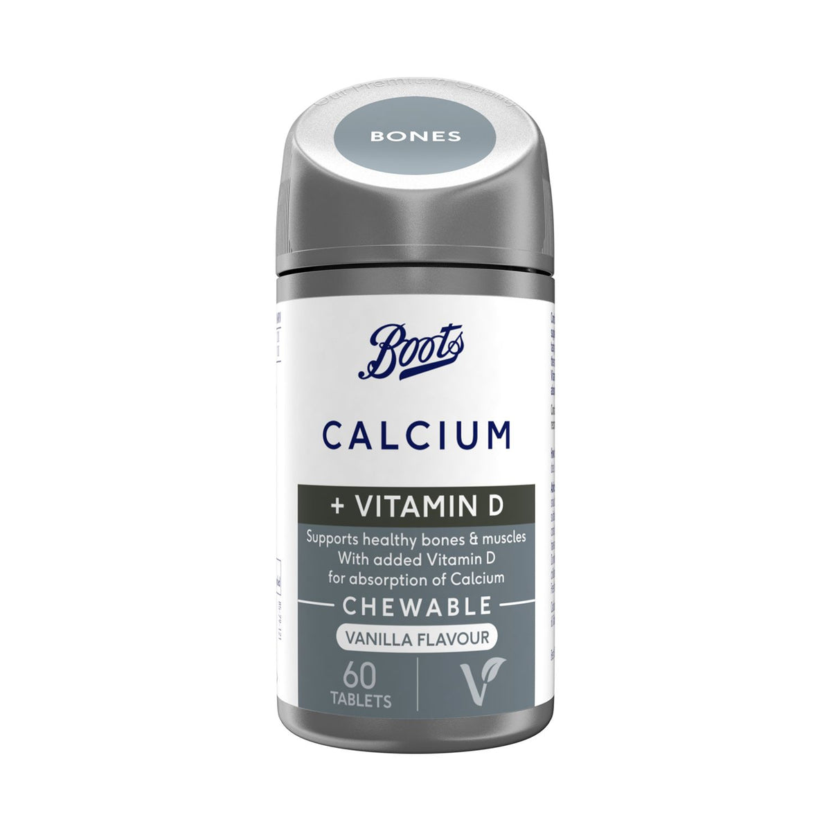 Boots chewable calcium vitamin D vanilla tablets 60 - British product