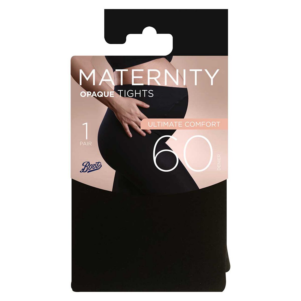 Boots 60 Denier Opaque Maternity Tights Black Medium GOODS Boots   