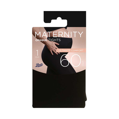Boots 60 Denier Opaque Maternity Tights Black Large