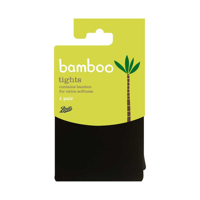 Boots Bambus Blickdichte Strumpfhose Schwarz Medium