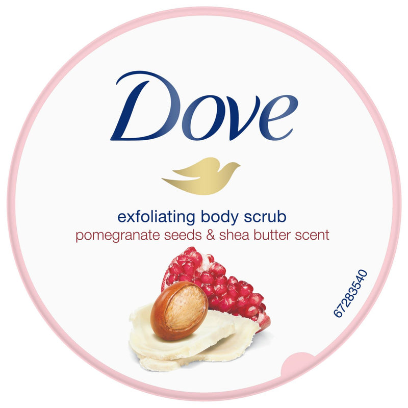 Dove Pomegranate Seeds Shea Butter body scrub 225 ml - British product