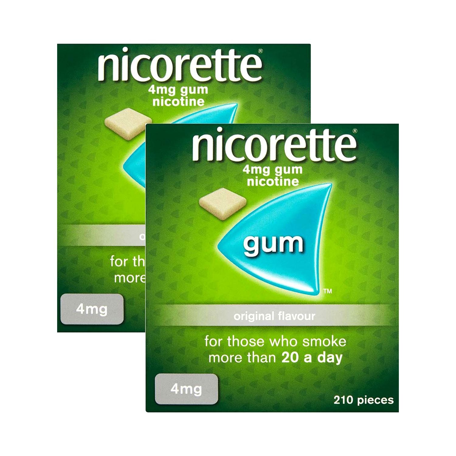 Nicorette Original 4mg gum 210 pieces (British brand)