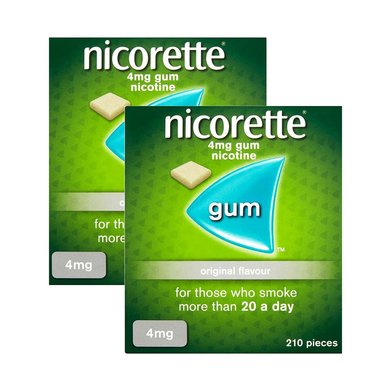 Nicorette Original 4mg gum 210 pieces (British brand)