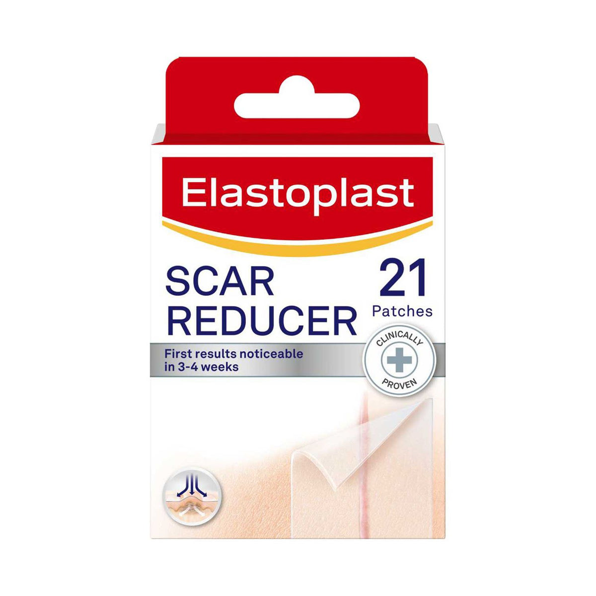 Elastoplast scar reducer patches 3.8cm x 6.8cm 21 count (British brand)