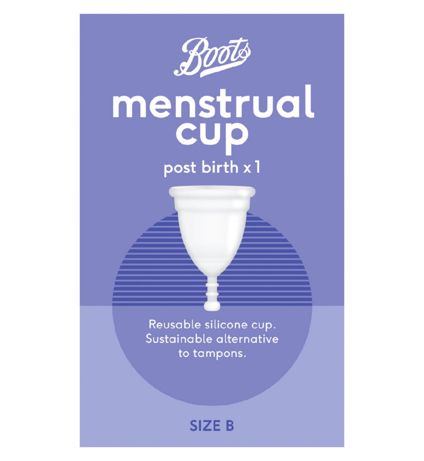 Boots Menstrual Cup Post Birth Size B - British product