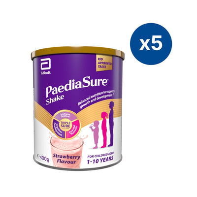 Boots PaediaSure Shake Strawberry Nutritional Supplement Shake Powder 400g (Pack of 5)- Buy online at McGrocer