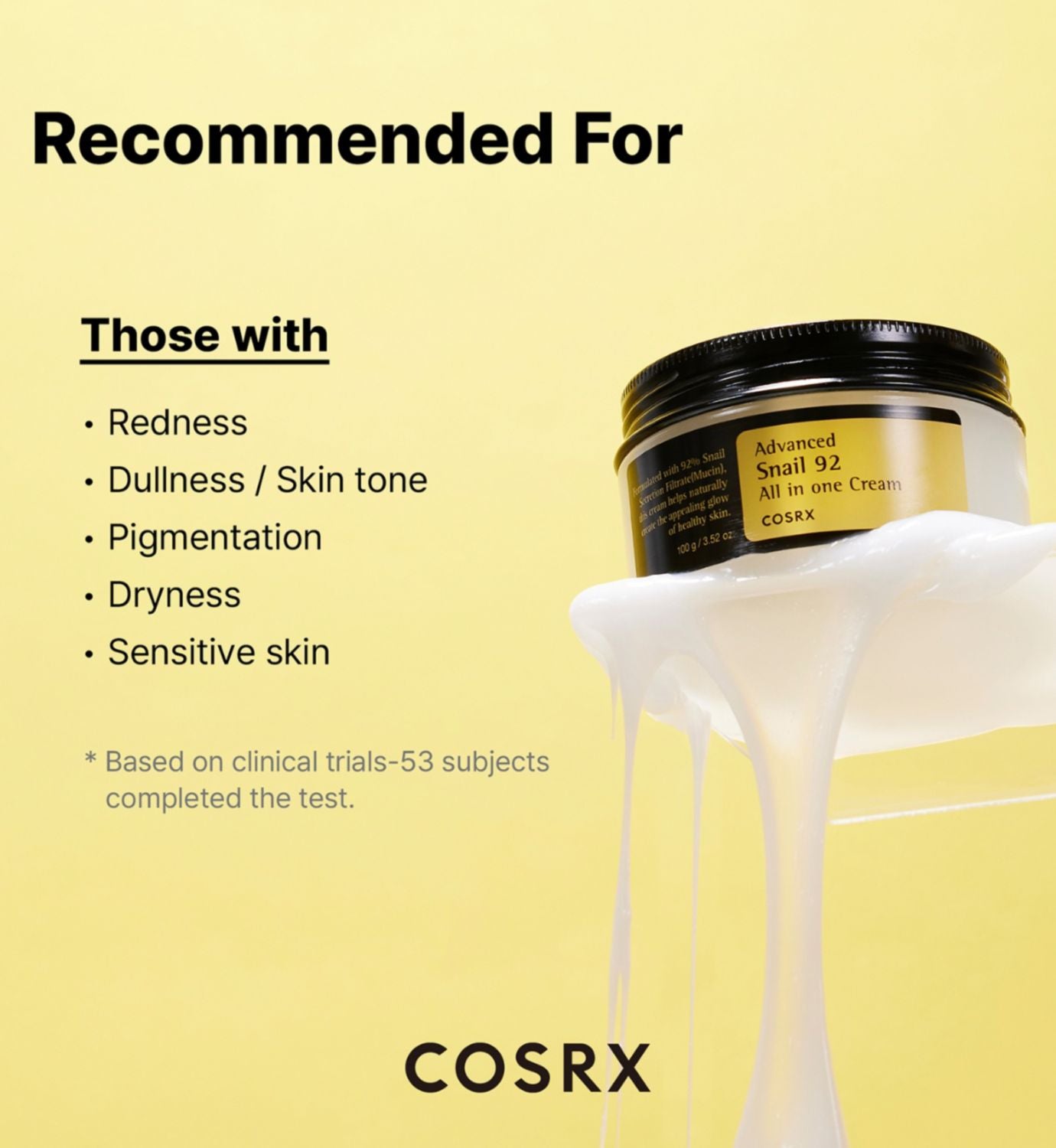COSRX Advanced Snail 92 cream moisturiser 100ml - British product