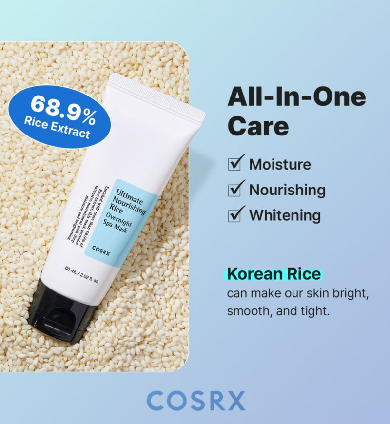 COSRX UN Rice Overnight Face Mask 60ml, imported from the UK