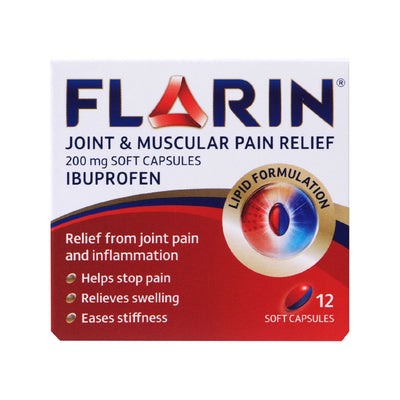 Boots Flarin Joint & Muscular Pain Relief 200mg Soft Capsules - 12 Capsules- Buy online at McGrocer