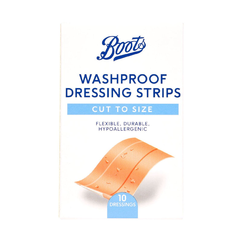 Tiras de vendaje impermeables recortables Boots, paquete de 10 unidades - Producto británico