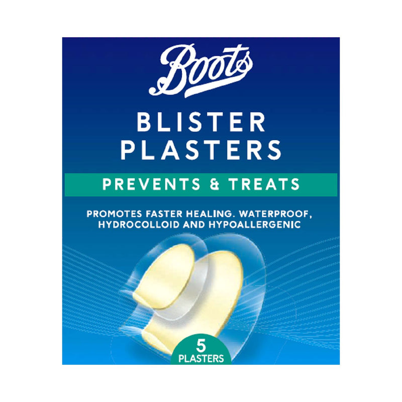 Boots Blasenpflaster, wasserfest, Hydrokolloid, 5er-Pack – Britisches Produkt