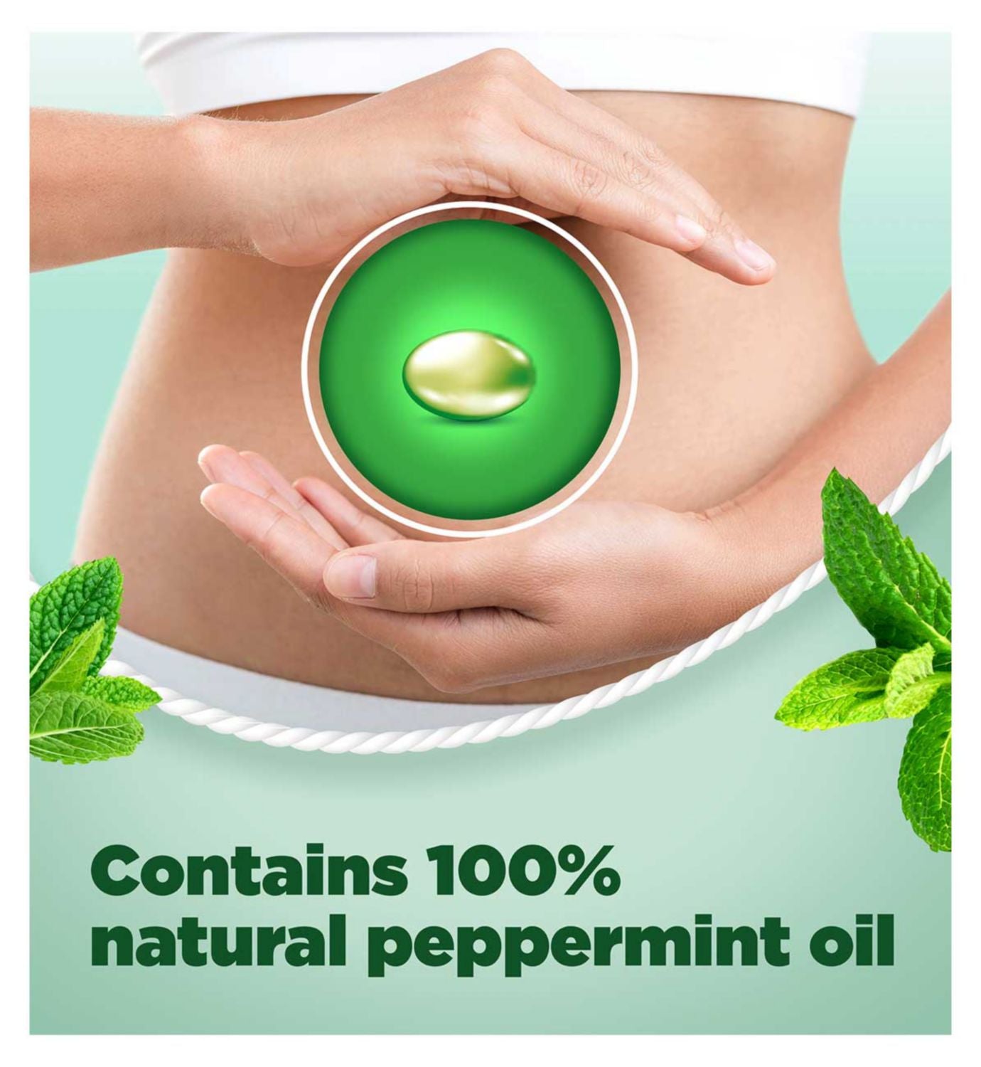 Buscomint peppermint oil capsules 0.2ml 24 count (British brand)