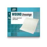 Boots Wound Dressing Pad 10cm x 10cm 3 Pack - British product
