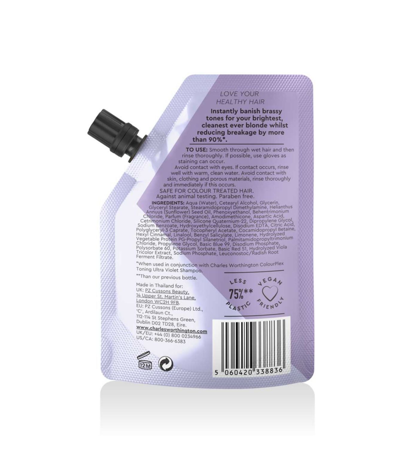 Charles Worthington Colourplex Ultra Violet Conditioner 75ml, UK version