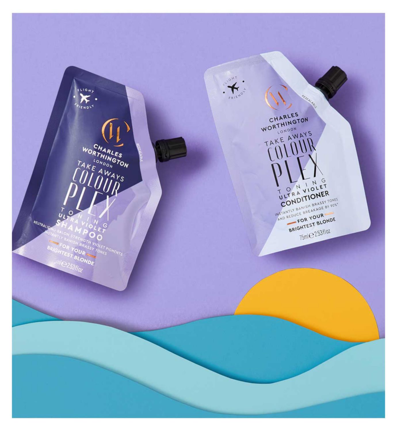 Charles Worthington Colourplex Ultra Violet Conditioner 75ml, UK version