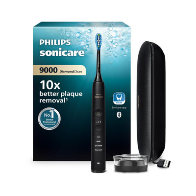 Philips Sonicare DiamondClean 9000 Electric Toothbrush Black Charging Case