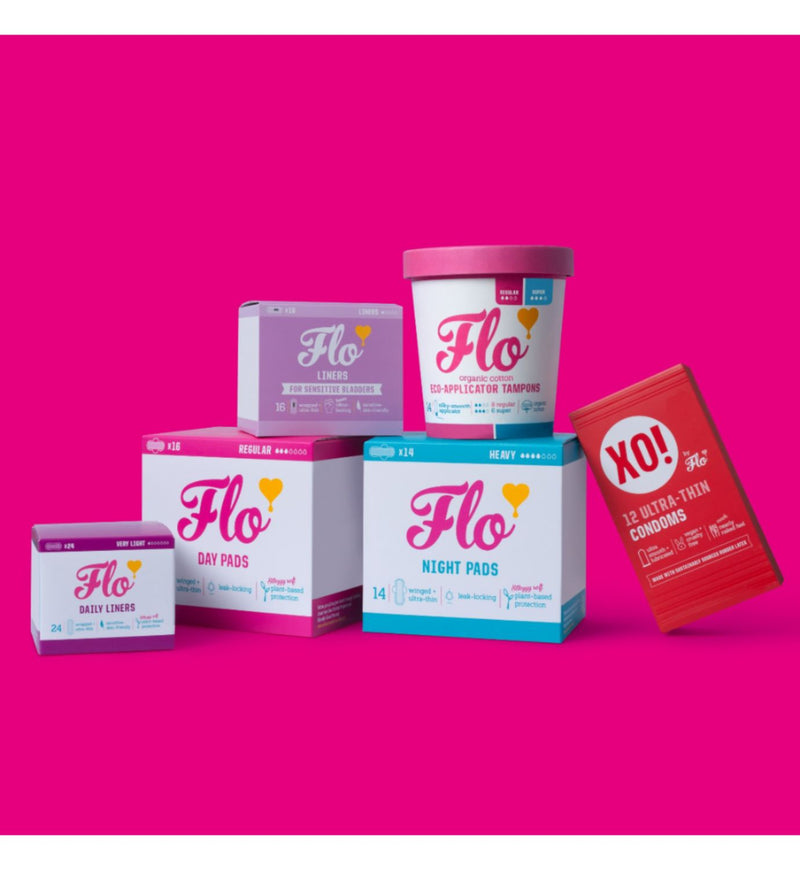 Flo bamboo long daily panty liners 24, imported from the UK