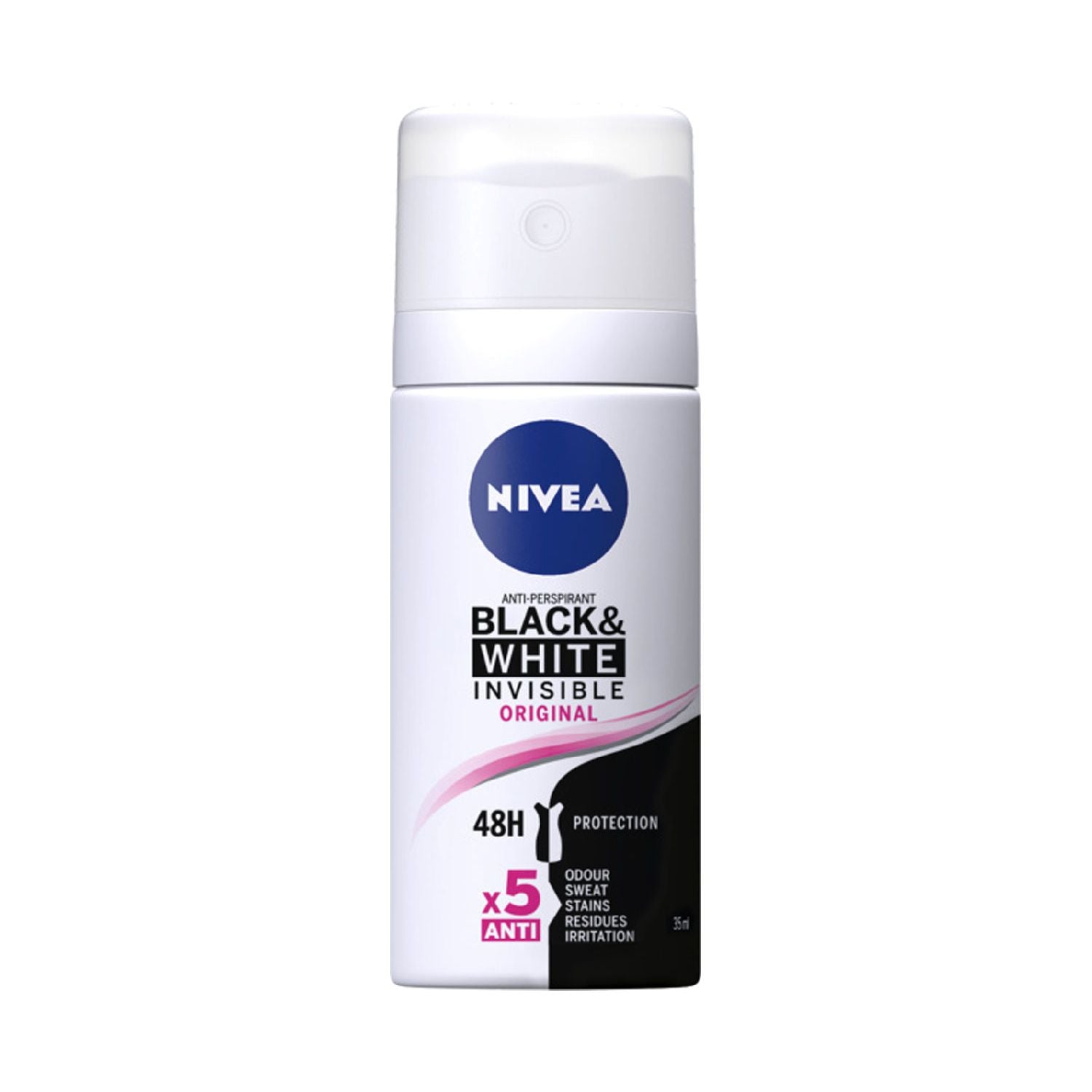 Nivea Anti-Perspirant Black and White 35ml deodorant spray (British brand)