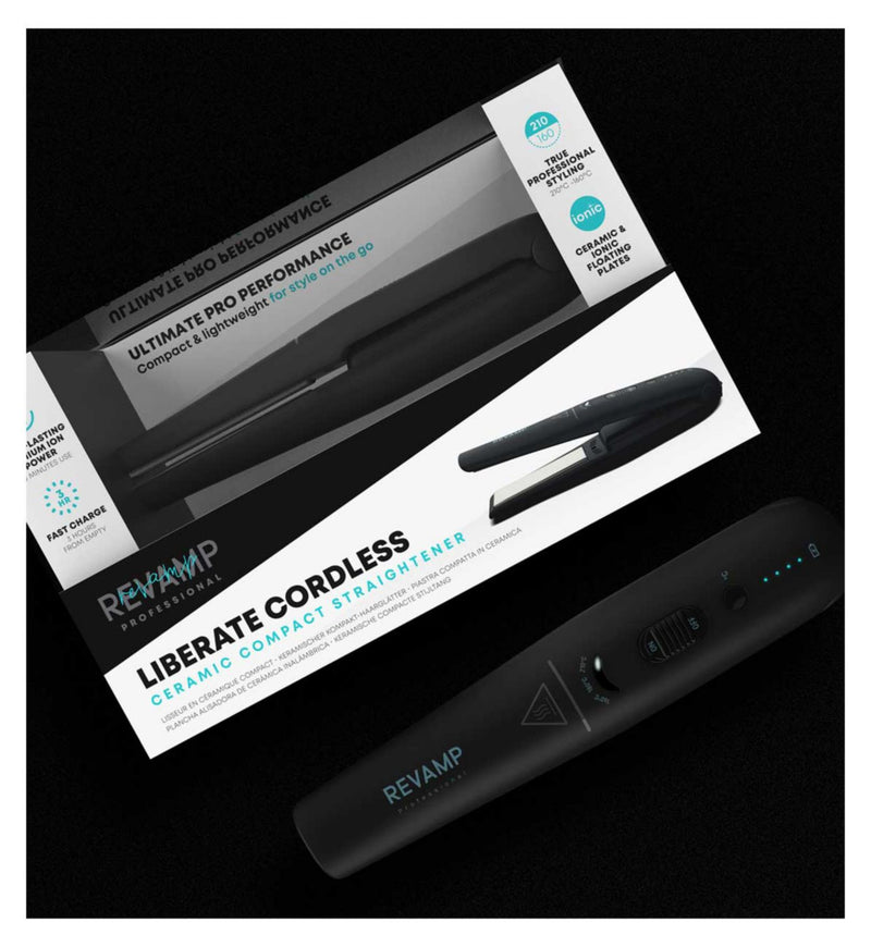 Revamp hair straightener cordless compact ceramic, imported from the UK