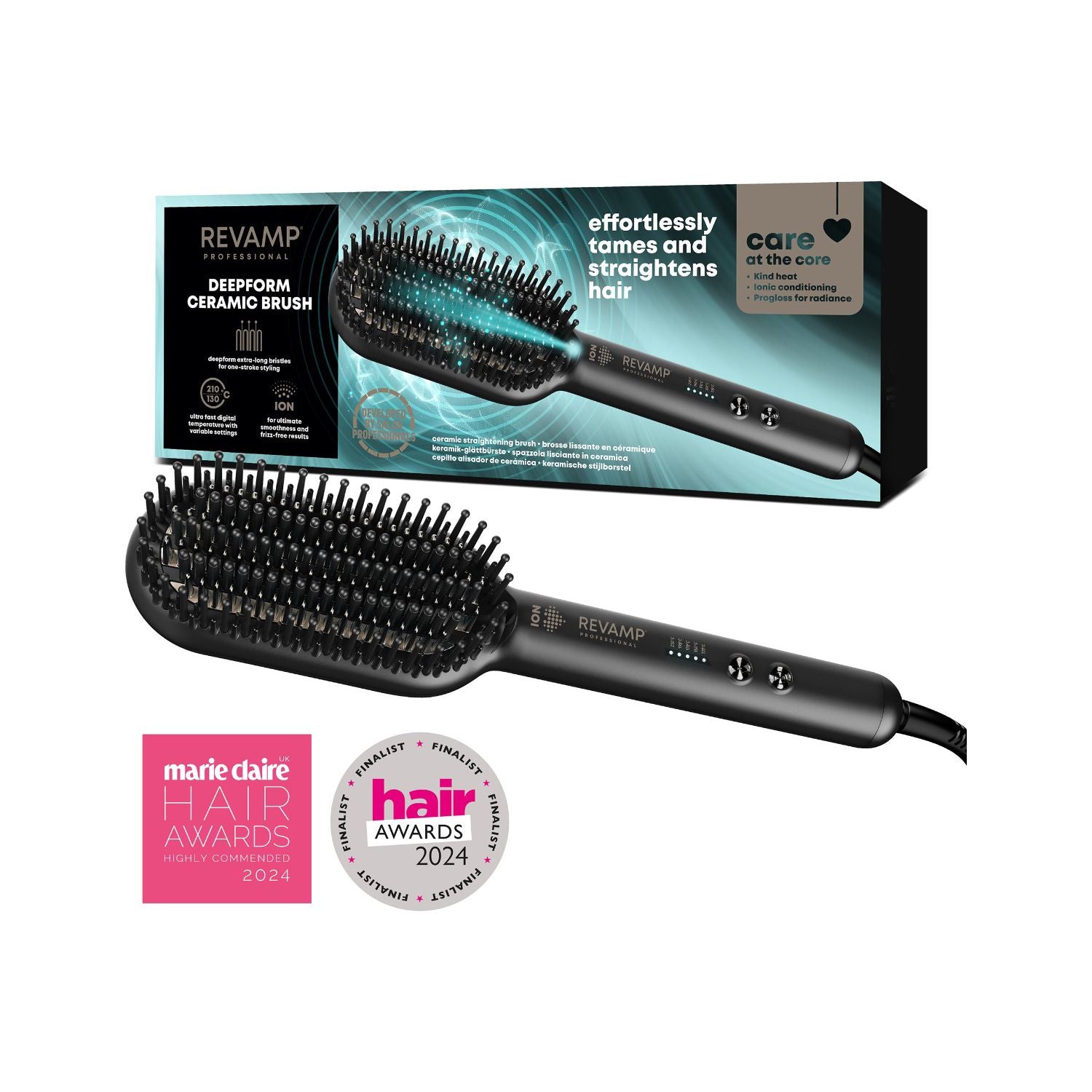 Revamp Deepform ceramic straightening hot brush (British brand)
