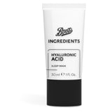 Boots Ingredients Hyaluronic Acid Sleep Mask 30ml, UK version