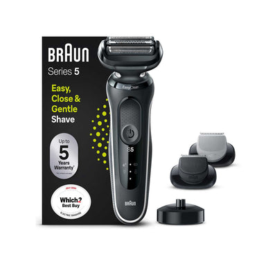 Braun Series 5 Electric Shaver White With Charging Stand